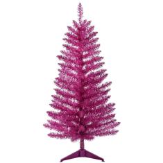 Imagem de Árvore de Natal Maylaviu Artificial Pink 4FT com luzes LED