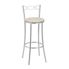 Imagem de Banqueta para Cozinha Bc51/a A110 Cromado/Bege