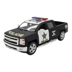 Imagem de Miniatura Chevrolet Silverado 2014 Policia Metal 1:46 - Kinsmart