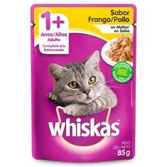 Imagem de Ração Úmida Whiskas Sachê Para Gatos Adultos Sabor Frango Ao Molho 85G