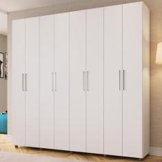 Imagem de Guarda-Roupa Casal 8 Portas 4 Gavetas Branco 2022 - Percasa