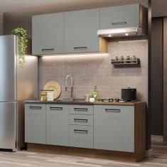Imagem de Cozinha Completa 180003 Com Armário E Balcão Rustic/Cinza