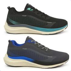 Imagem de Kit 2 Pares De Tênis Masculino Original Rdw RD126, Preto agua, Marinho