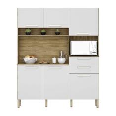 Imagem de Armário De Cozinha Compacta 6 Portas E 2 Gavetas 160 Cm Duquesa Freijó-supremo - Pallazio