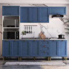 Imagem de Cozinha Compacta 11 PT 3 GV Azul e Branco
