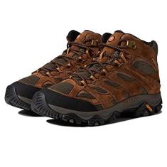 Imagem de Merrell Bota masculina Moab 3 Mid impermeável para caminhada, Terra, 42