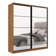 Imagem de Guarda Roupa Casal Belga 2 Portas Em Espelho Amendola Grafito Flex - D