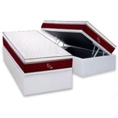 Imagem de Conjunto Box Baú Solteiro: Colchão Molas Polar Ensacadas Rubi + Base C