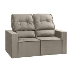 Imagem de Sofá Retrátil E Reclinável Chicago 2l. 1.50cm C-molas-veludo Marfim