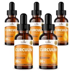 Imagem de 5x Curculiv - Cúrcuma e Colágeno Tipo II Gotas 30ml Celliv