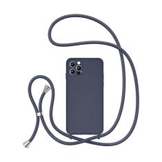 Imagem de UEEBAI Capa de telefone com cordão transversal para iPhone 13 Pro Max, capa de telefone de silicone com alça ajustável para colar, cinto macio, cordão de pescoço, cordão à prova de choque, capa