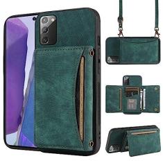 Imagem de Capa de telefone para Samsung Galaxy Note 20 5G capa carteira com alça de ombro transversal e porta-cartão de crédito de couro bolso fino suporte acessórios para celular Note20 Notes 20s Twenty Not