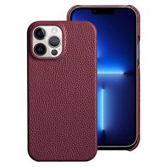 Imagem de Capa de telefone de couro genuíno para iphone 14 13 Pro Max 12 13 mini 12 pro max 11 XR XS MAX 8 plus Capa traseira luxuosa, vermelha, para iPhone 12 mini