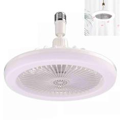 Imagem de Ventilador Lampada de Teto Aromaterapia Led Ajustavel Quarto Casa Apartamento Sala de Estar Controle 3 em 1 Branco Frio Quente