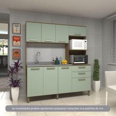 Imagem de Cozinha Compacta 182,10cm 8 Portas e 2 Gavetas sem Tampo sem Fundo 354 Luciane Móveis