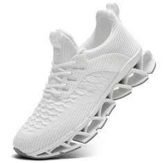 Imagem de Srenket Feminino Sapatos Antiderrapantes para Tênis Senhoras Deslizamento Em Moda Lâmina Tênis Correndo Andando Sapatos Esportivos Crianças Branco