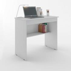 Imagem de Escrivaninha Mesa de Computador com 1 Gaveta e Prateleira para Quarto ou Escritório Estudo Notebook(Branco)