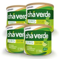 Imagem de Kit 04 Chá Verde Solúvel Zero Lata 250G Limão Maxinutri