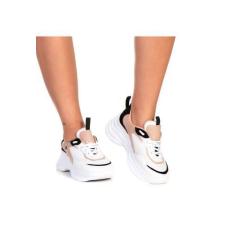 Imagem de Tênis Feminino Chuncky Sneaker Casual Plataforma Branco Nude - Estilo