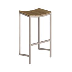 Imagem de Banqueta Escama sem Encosto - Olmo/Champagne