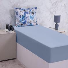 Imagem de Jogo de lençol Solteiro 2 Peças Malha 100% Algodão Bella Enxovais Yuri - Espaço