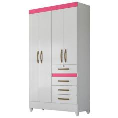 Imagem de Guarda Roupa Sobral 110cm 4 Portas Branco Flex Moval