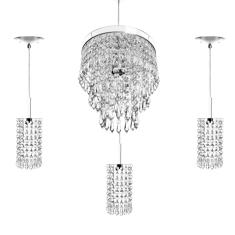 Imagem de Kit 3 Pendentes Clearcrillic +  Pendente Manucrillic