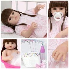 Imagem de Boneca Bebe Reborn Realista Menina Linda Pode Dar Banho