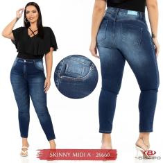 Imagem de Calça Jeans Skinny Midi Plus Size Feminina Biotipo