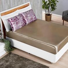 Imagem de Jogo De Lençol King Alya Cetim 3 Peças Rosa Esplendor