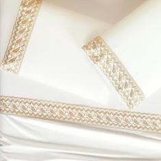 Imagem de Lencol Casal Queen Size Elastico Pérola 400 Fios Extra Macio - Jm Enxo