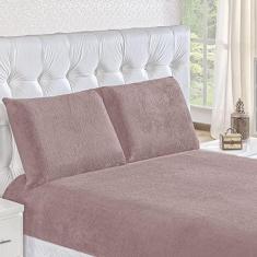 Imagem de Jogo de Lençol Casal Padrão Fascinio 3 Peças - Rosê
