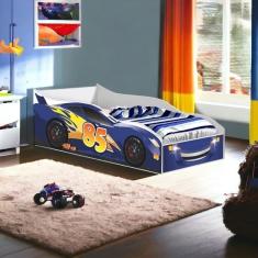 Imagem de Cama Racer Azul Com Colchão Gabrielli