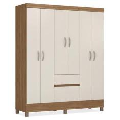 Imagem de Guarda Roupa Casal 06 Portas 62920 Amendola Off White Demobile - Demób