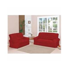 Imagem de Capa de Sofá Elasticada Malha Gel 02 e 03 Lugares - Vermelho