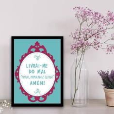 Imagem de Quadro Decorativo Livrai-Me Do Mal Amado Humorado 34x23cm