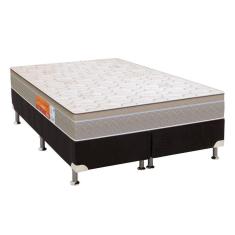 Imagem de Cama Box King: Colchão Molas MasterPocket Ensacadas Orthoflex Orvieto Unic Face + Base crc Suede Black(193x203)