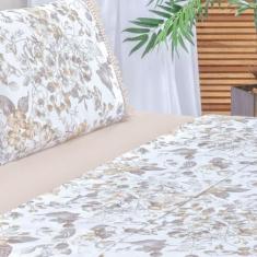 Imagem de Jogo De Cama Lençol Solteiro 2 Peças 100% Algodão Percal 180 Fios Baba