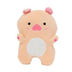 Imagem de Almofada Formato Porco Bege Pelúcia 40 Cm