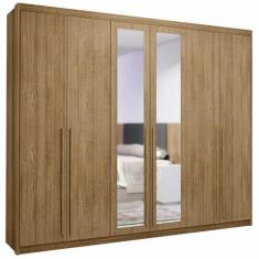 Imagem de Guarda Roupa Casal 6 Portas Espelho Dubai Majestic Nature    - Vlr Móv