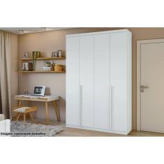 Imagem de Guarda Roupa Solteiro 4 Portas E 2 Gavetas Alonzo New Branco - Lopas