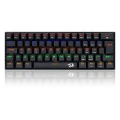Imagem de Teclado gamer mecânico compacto Lakshmi, ABNT2 Switch MK2 DIY BLUE, K606R, REDRAGON