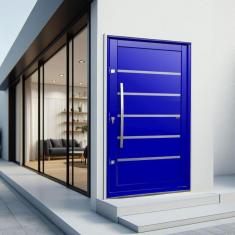 Imagem de Porta Pivotante Lambril Premium com Puxador Lado Direito Elite 216x150 Azul