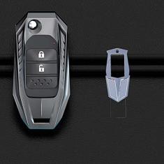 Imagem de TPHJRM Capa da chave do carro em liga de zinco, capa da chave, adequada para Honda Civic CR-V HR-V Accord Jade Crider Odyssey 2015-2018