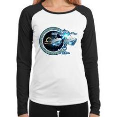 Imagem de Baby Look Raglan Signo Libra Astrologia Manga Longa - Foca Na Moda