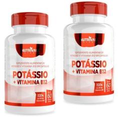 Imagem de Kit 2X Potássio + Vitamina B12 600Mg 60 Cápsulas - Nutrivale