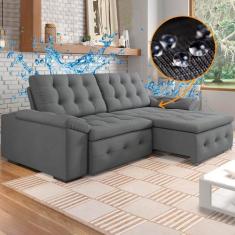 Imagem de Sofá Retrátil e Reclinável Impermeabilizado 4 Lugares New Queen 230 Cm