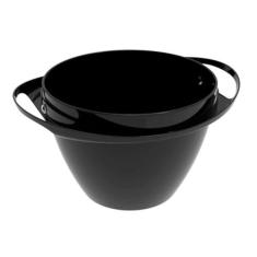 Imagem de Champanheira com Alças 6,2L Preto Balde de Gelo Plástico Bebidas Crippa