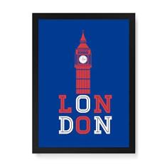 Imagem de Arte Maníacos Quadro Decorativo London Big Ben - 23x16,25cm (Moldura caixa em laca )