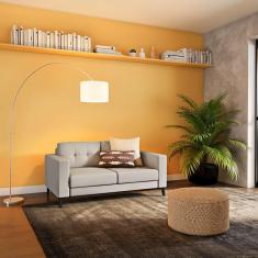 Imagem de Sofá 2 Lugares Joy Pés E Base Em Madeira Linho Cotton Cru